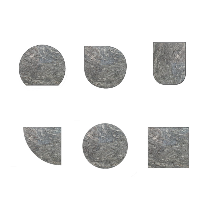Himalayan Granite shaped fire hearths available for installation
